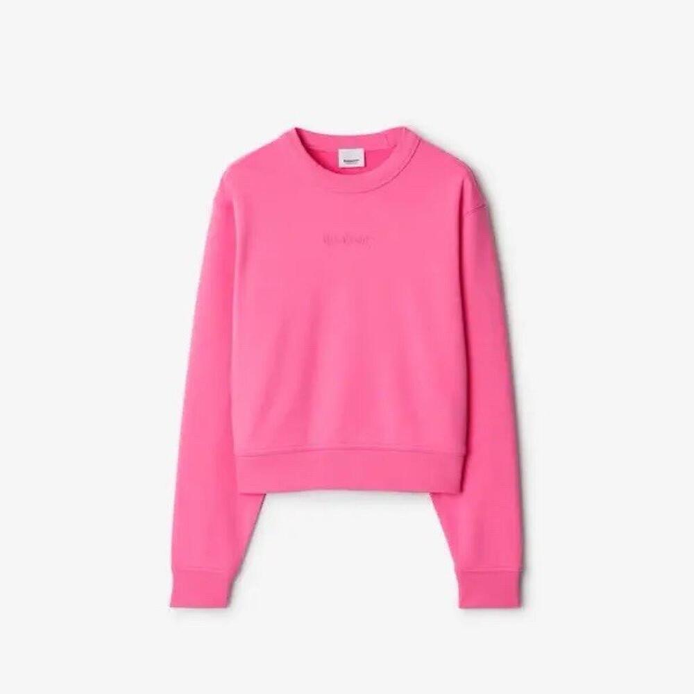 BNWT Burberry Women’s Cotton Sweatshirt In Bubblegum Pink Size 2XL $590